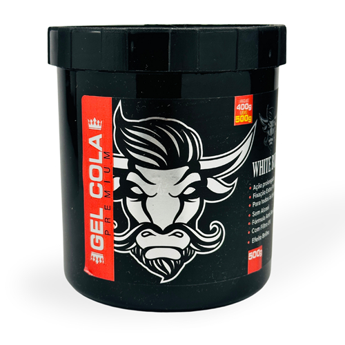 Gel Cola Extra Forte 500g White Bull – Fixação Prolongada, Efeito Brilho e Sem Resíduos em Oferta na Shopee