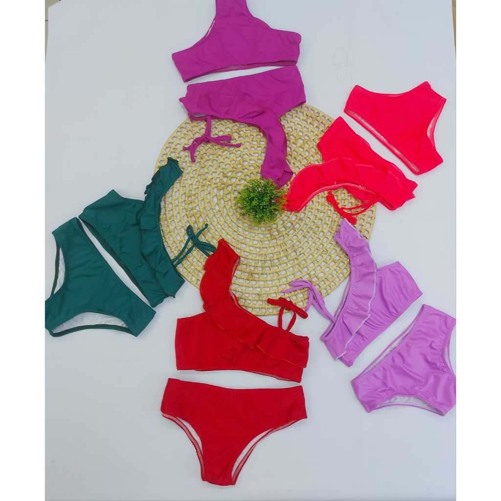 Biquíni Infantil e Juvenil | Tamanho 2 ao 16 | modelo Bruna em Oferta na Shopee