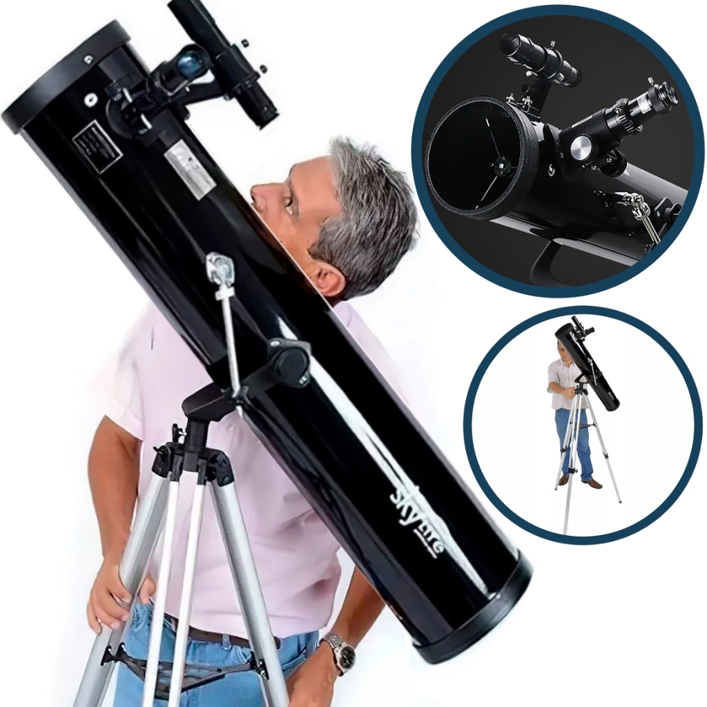 Telescópio Astronômico Refletor 114mm  Skylife 675x Cygnus Profissional + 2  oculares Plossl Grande