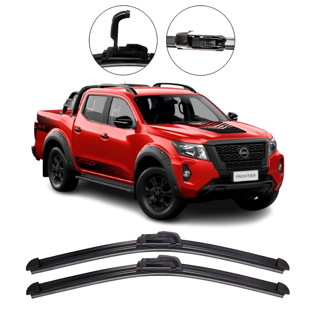Par Palhetas Limpador De Parabrisa Dianteiro Para Nissan Frontier 2019 2020 2021 2022 2023 2024