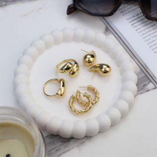 Bandejas Redonda Decoração Resina Enfeite Sala Mesa Posta Joias Expositor em Oferta na Shopee