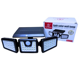 Refletor Led 800w 3 Cabeças Painel Solar E Sensor Presença Qualidade Premium em Oferta na Shopee