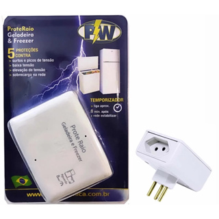 ProteRaio protetor de geladeira freezer com temporizador 127V 220V 10A contra raios picos de energia em Oferta na Shopee