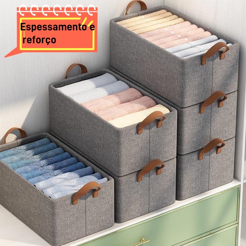KIT1-KIT20 Caixas Organizadoras Armazenamento Reforçadas para Guarda-Roupas  Multiuso para...