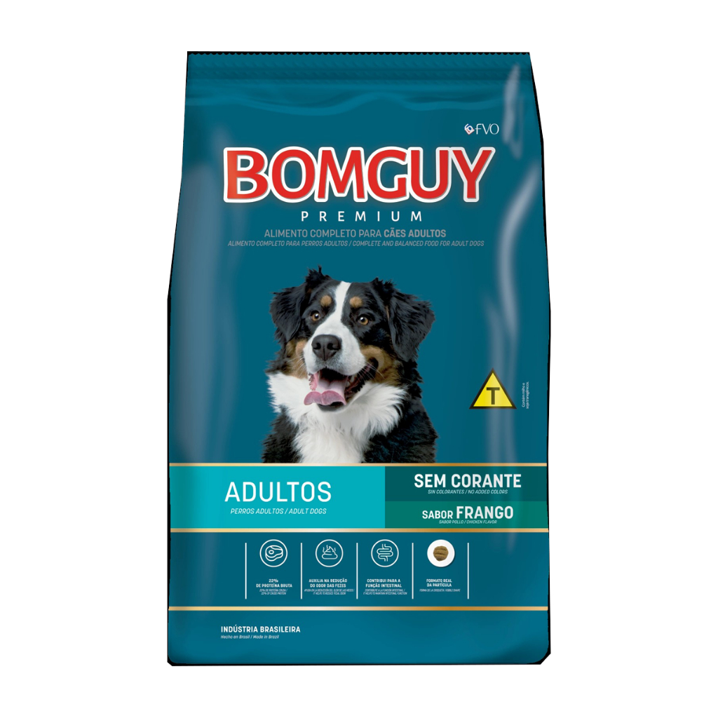 Ração Bomguy Premium Cães Adultos Sabor Frango 15kg em Oferta na Shopee