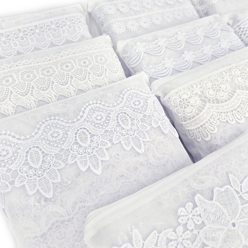 Porta Véu Ccb Bolsa Para Véu Bolsinha Para Véu Saquinho Para Véu Com Zíper Renda Guipir