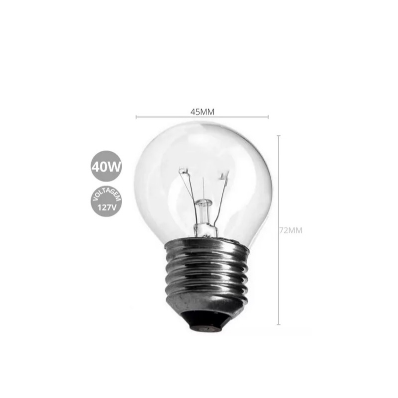 Lâmpada Depurador Colormaq vários modelos 220v 40w E27 Bg45 em Oferta na Shopee