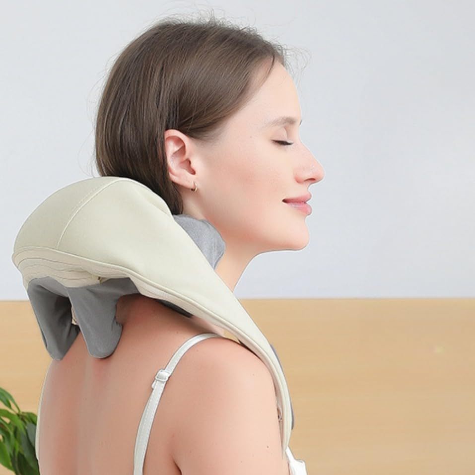 Massageador lombar pescoço Colete Shiatsu Massageador Cervical Ombros Lombar Pescoço Infra...