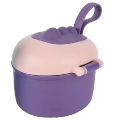 Porta Leite Em Pó / Alimentos 220ml - Plástico Cirúrgico Livre de BPA Alça Silicone Inmetro