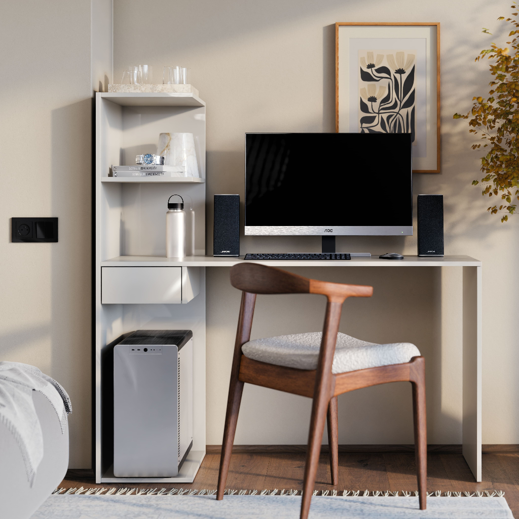 Mesa Escrivaninha Home Infinity Com Prateleiras - Home & Living