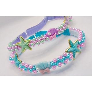 Faixa Headband Luxo Sereia Bordada/Faixas tema Sereias/Faixas Ariel em Oferta na Shopee