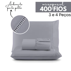 Jogo de Lençol Ponto Palito Micropercal - 3 e 4 Peças - Solteiro - Casal - Queen