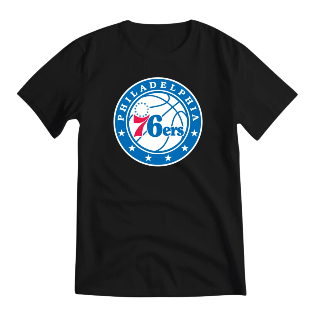 Camiseta Philadelphia Camisa Oficial NBA Time Basquete Blusa Masculina 100% Algodão Premium Imediato