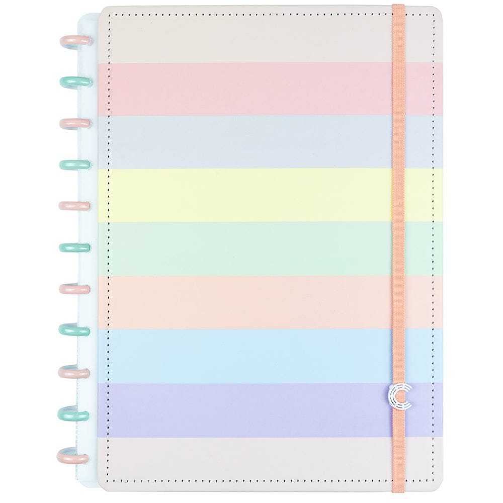 Caderno Inteligente Grande Arco-Íris Pastel 80 Folhas 215x280mm CI Original - Stationery