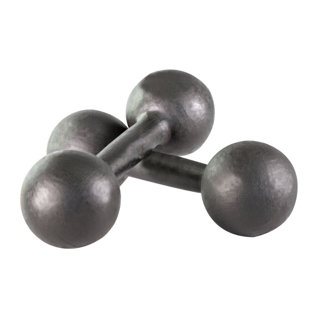 Kit 2 Halteres Bola Ferro Fundido Pintado Para Musculação Academia 8kg Cada Halter