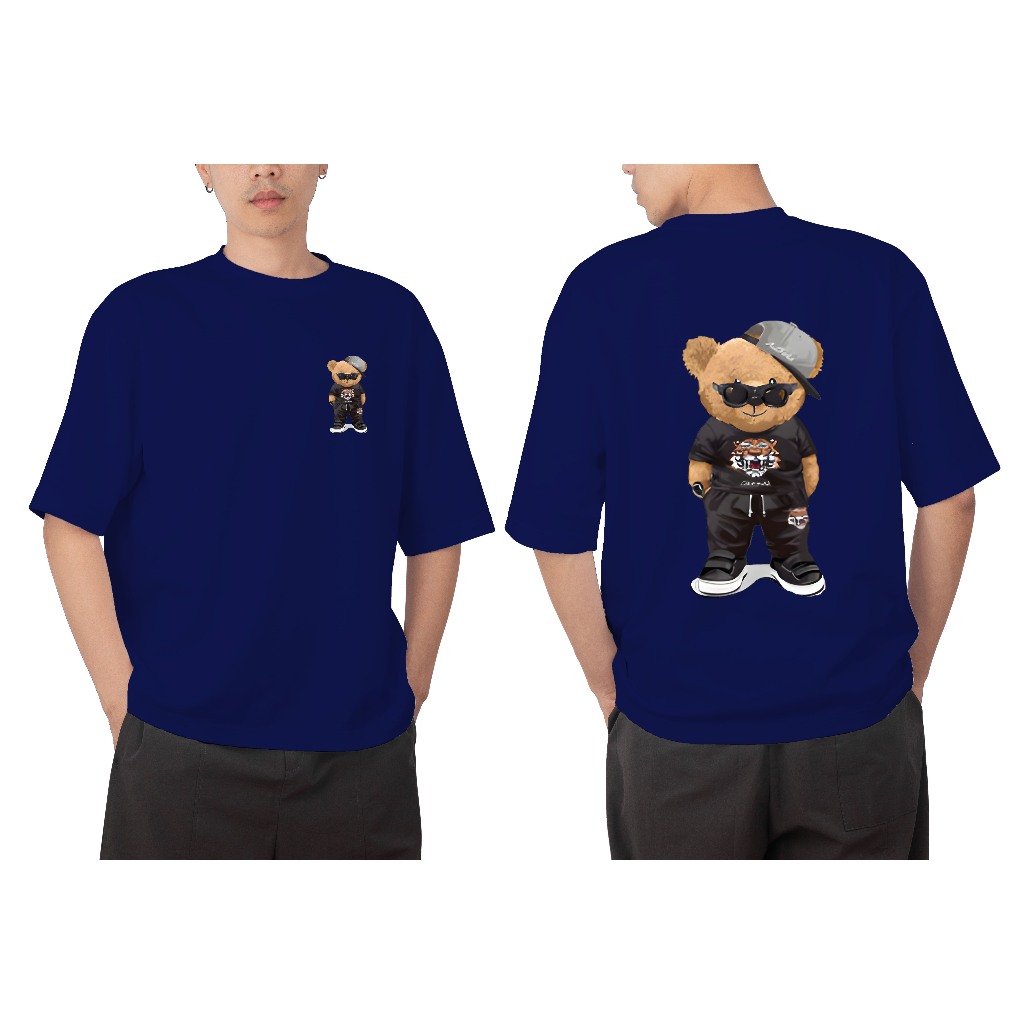 Camisa Camiseta T-Shirt Streetwear Urso De Boné Terno Lançamento Passeio Exclusiva 100% Algodão