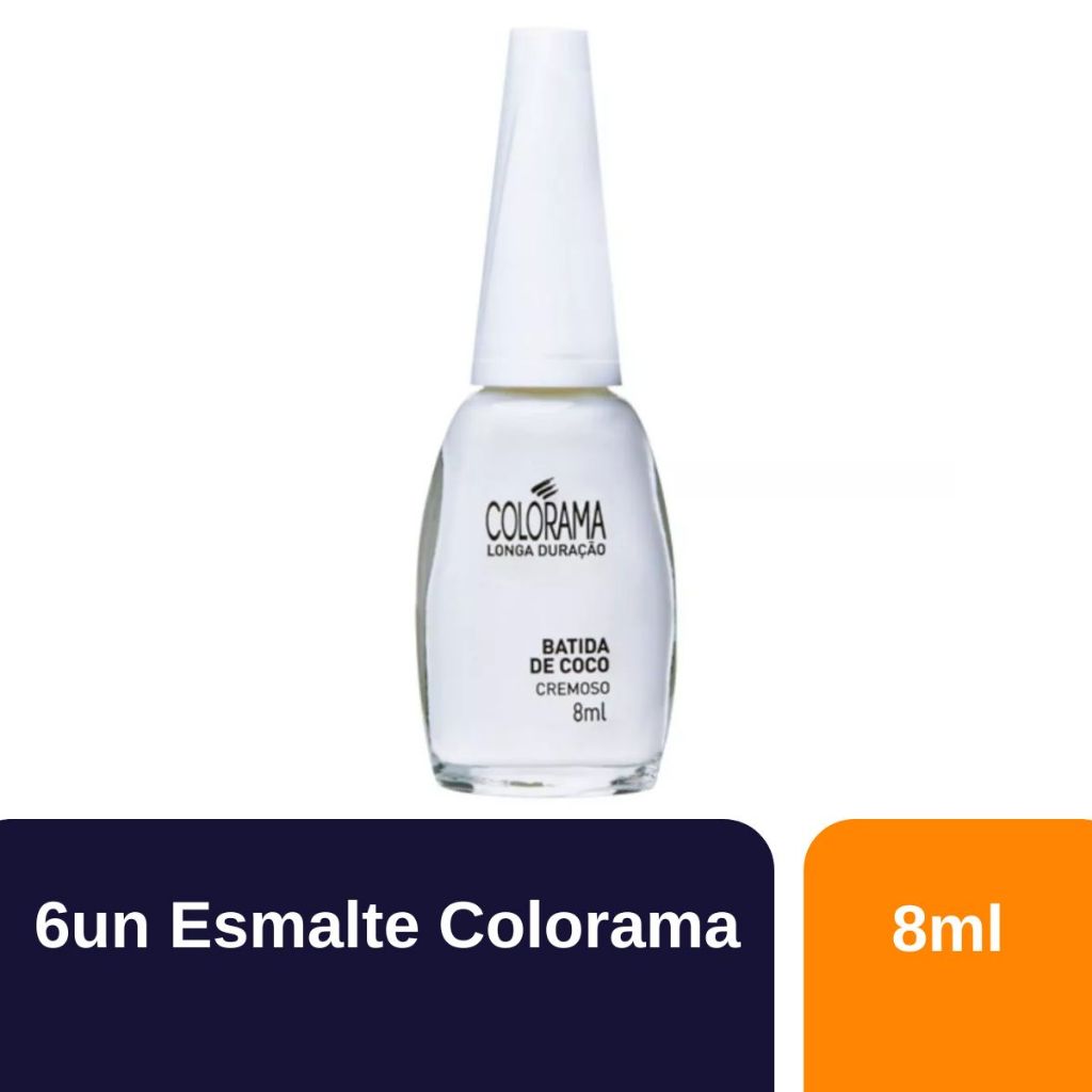 Kit 6un Esmalte Colorama Cremoso Batida De Coco 8ml em Oferta na Shopee