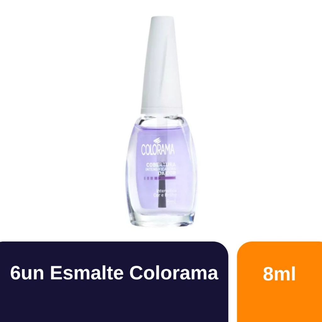 Kit 6un Esmalte Colorama Cobertura Intensificadora 8ml em Oferta na Shopee