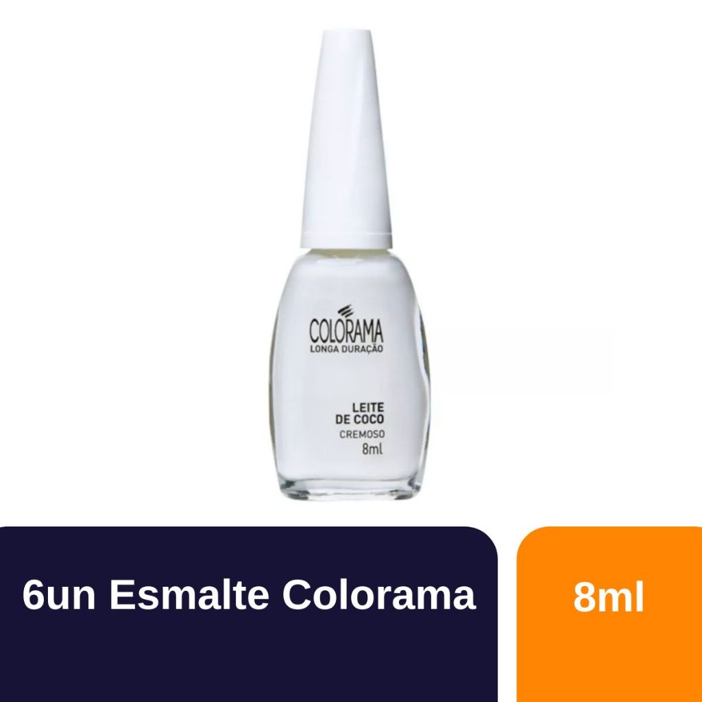 Kit 6un Esmalte Colorama Cremoso Leite De Coco 8ml - Beauty