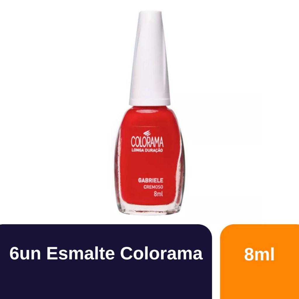 Kit 6un Esmalte Colorama Cremoso Gabriele 8ml em Oferta na Shopee