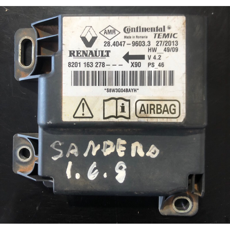 Módulo Airbag Renault Sandero- Logan JÁ ACIONADO  8201163278