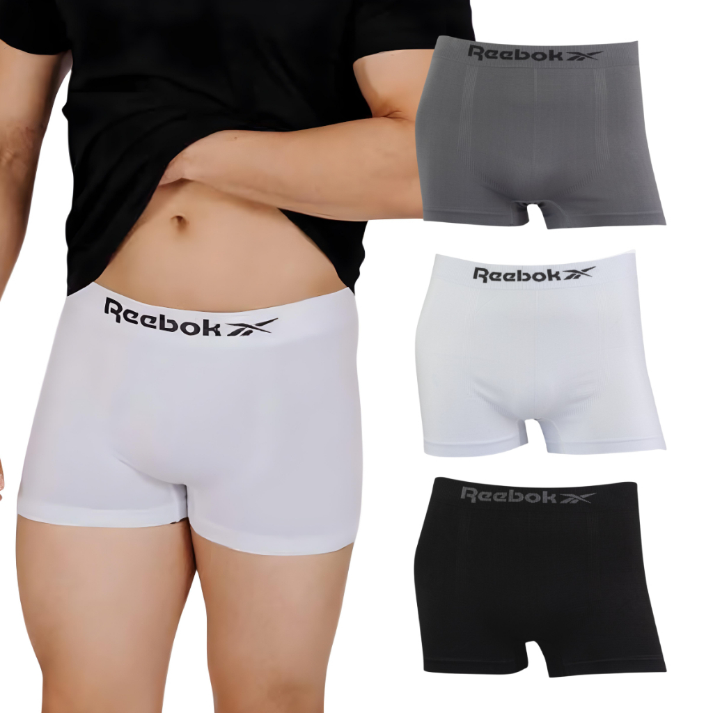 Kit 3 Cuecas Reebok Boxer Classic Microfibra Sortido em Oferta na Shopee
