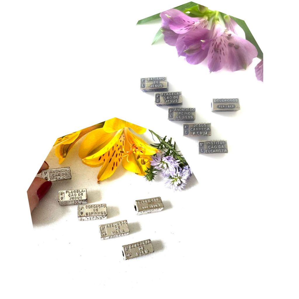 Passante Mistérios para Montagem de Terço - Kit em Oferta na Shopee