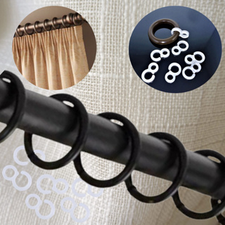 50 Argolas + 50 Ganchos para Cortina de Varão 19mm Várias cores Varão Fino em Oferta na Shopee