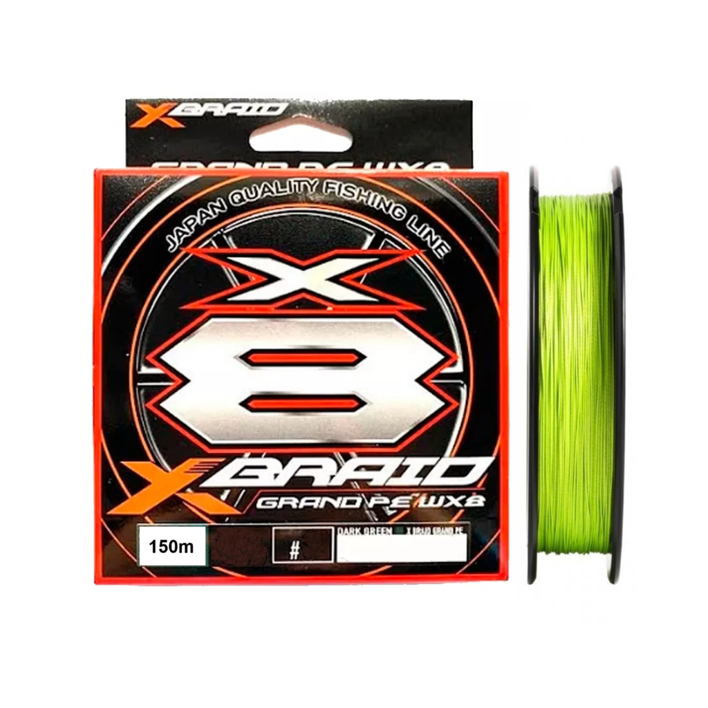 Linha Multifilamento YGK X-BRAID X8 Grand PE WX8 8 fios 150m