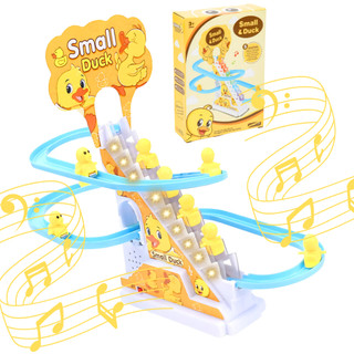 Brinquedo Pista Patinho Pinguim Escorregador Musical Escada Luz