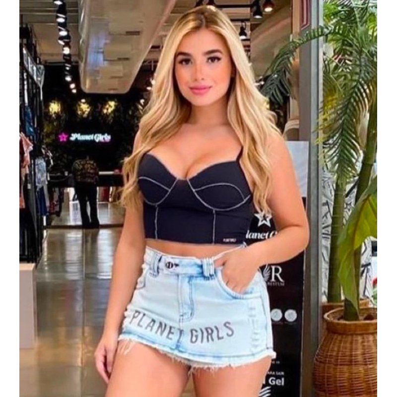 CROPPED PLANET GIRLS COSTURA APARENTE