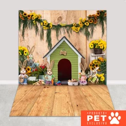 Fundo Fotográfico Painel Páscoa Pet Em Tecido Sublimado Cenário 120x170m - PET-16
