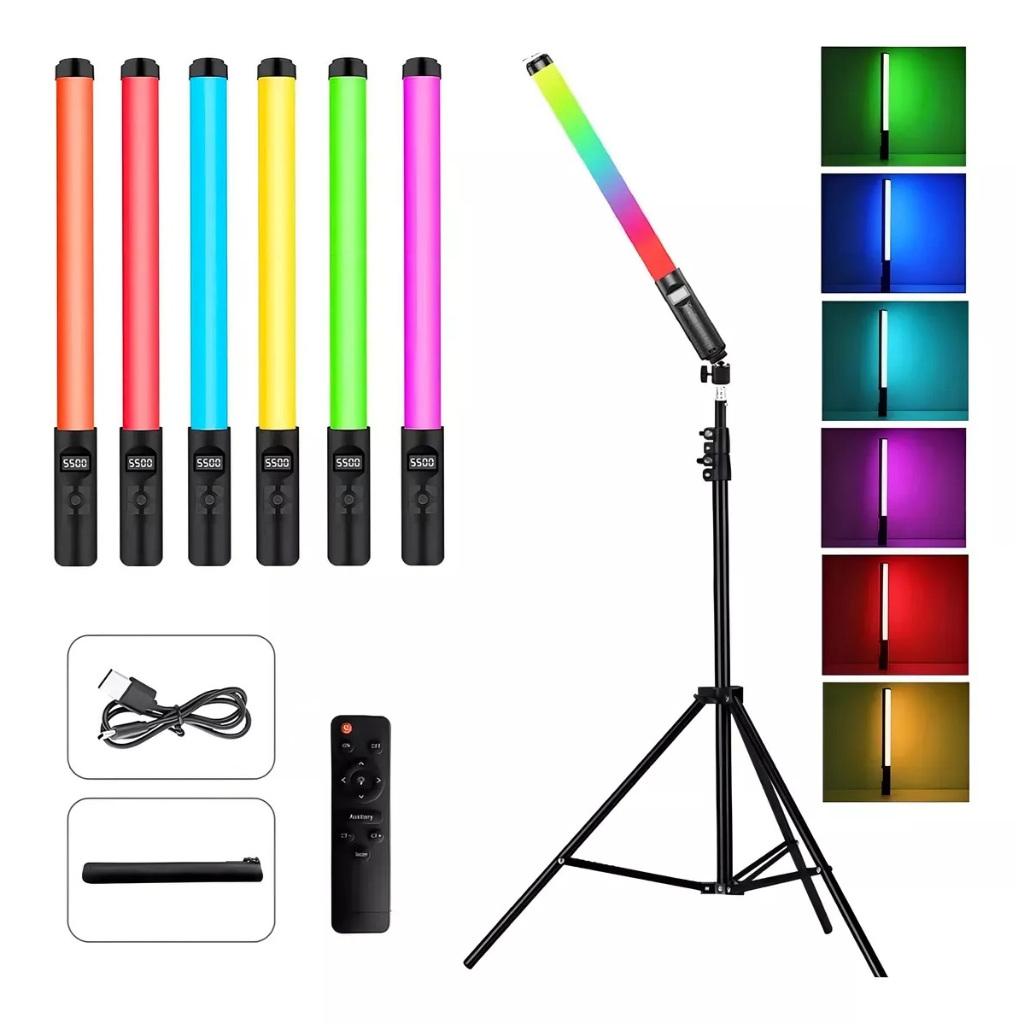 Suporte Tripé Para Bastão de Led, Holofote, Refletor, Ring Light, Tripé Profissional Celular ou Kit