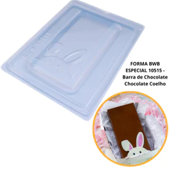 1~4 FORMAS SILICONE BWB (3 PARTES) BARRA DE CHOCOLATE COELHO CÓD.:10515 (CHOCO)