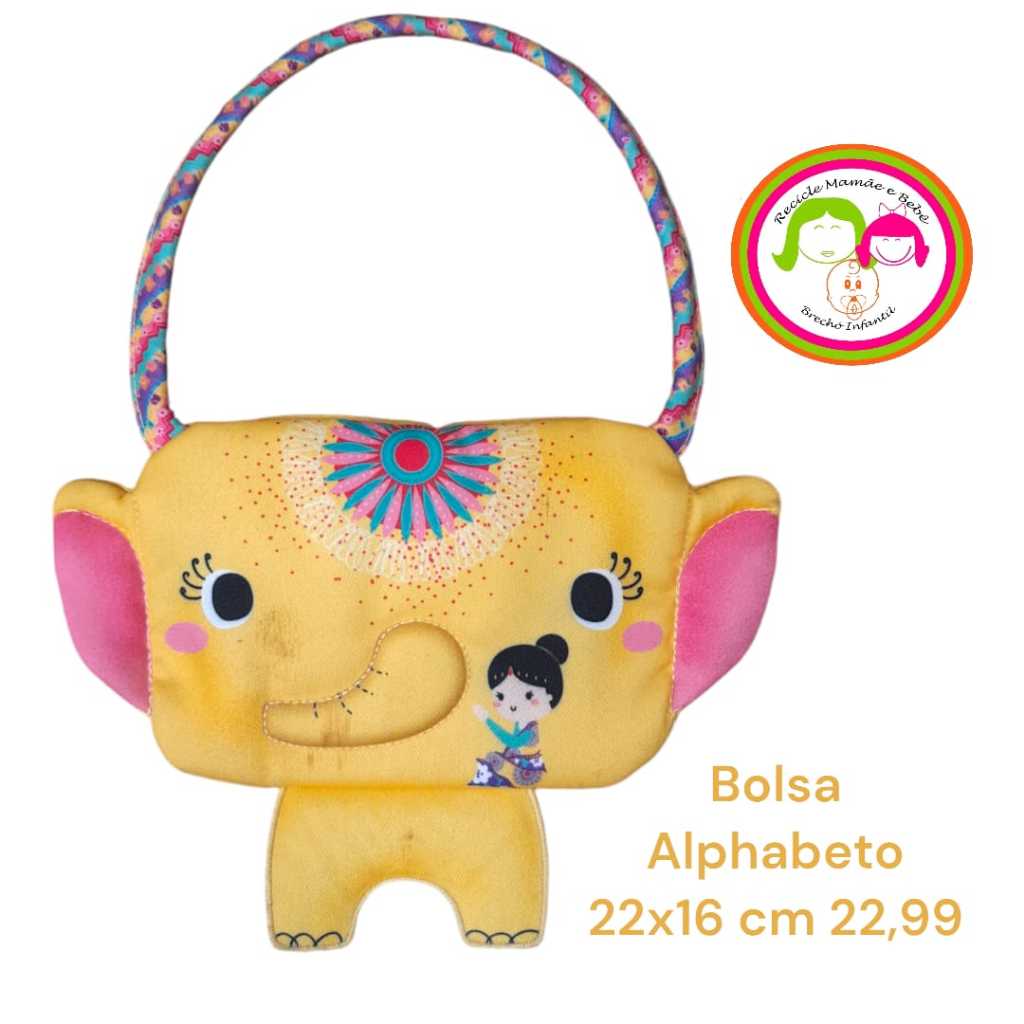 BOLSA DE ELEFANTE INFANTIL BRECHO INFANTIL RECICLE MAMAE E BEBE
