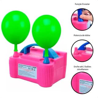Inflador Compressor Elétrico Bomba Encher Balões Bexiga Inflador  Rápido e Prático para Festas 110V