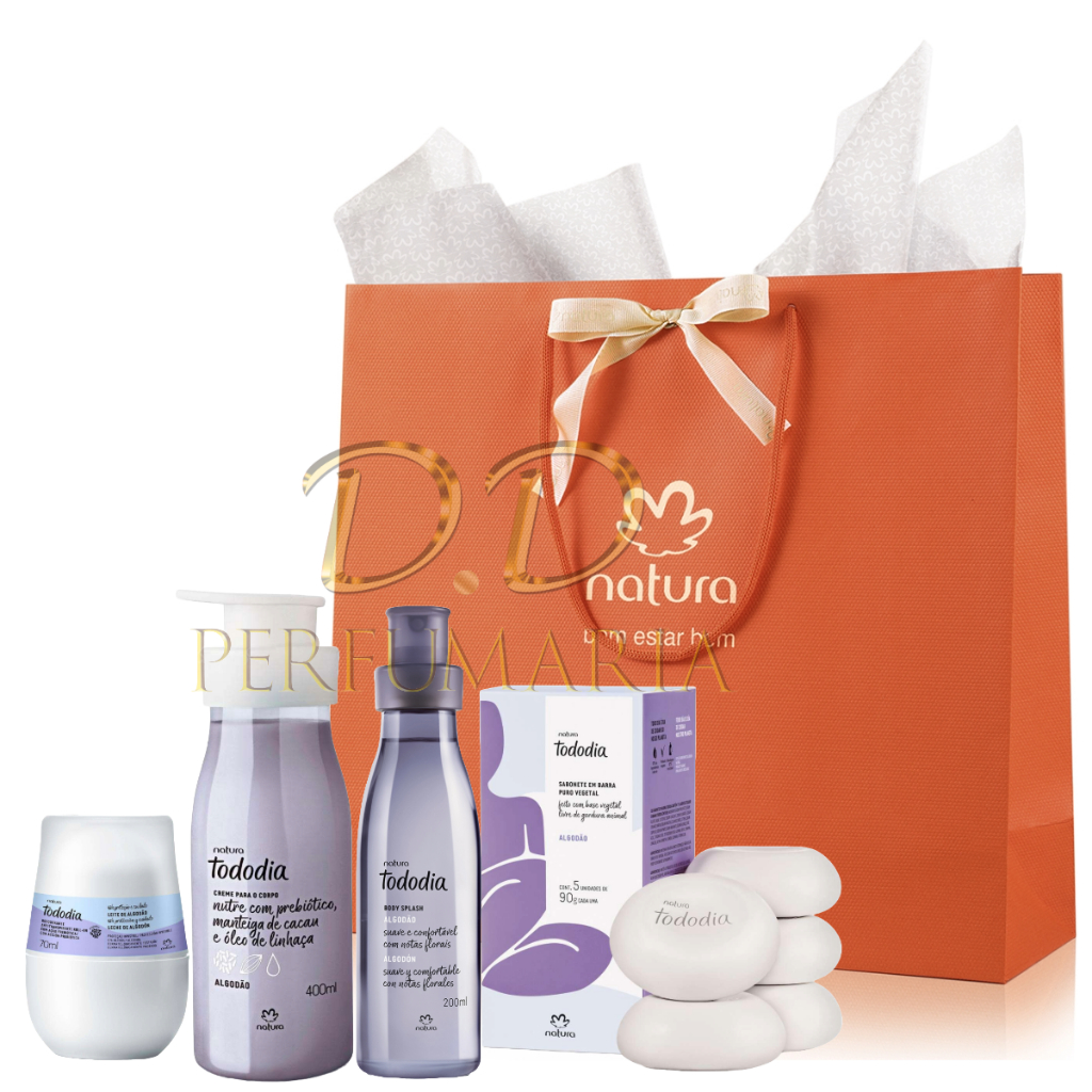 Kit Presente Tododia Algodão Natura ORIGINAL E LACRADO em Oferta na Shopee