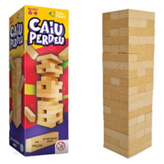 Jogo Caiu perdeu Educativo família 54 peças madeira em Oferta na Shopee