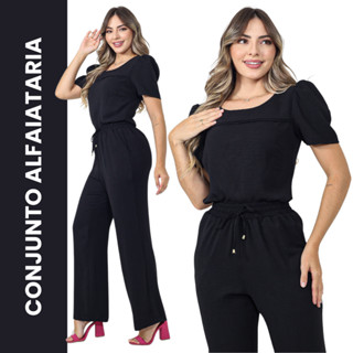 Conjunto Feminino Elegante Alfaiataria Casual Confortável Moderno e Sofisticado em Oferta na Shopee
