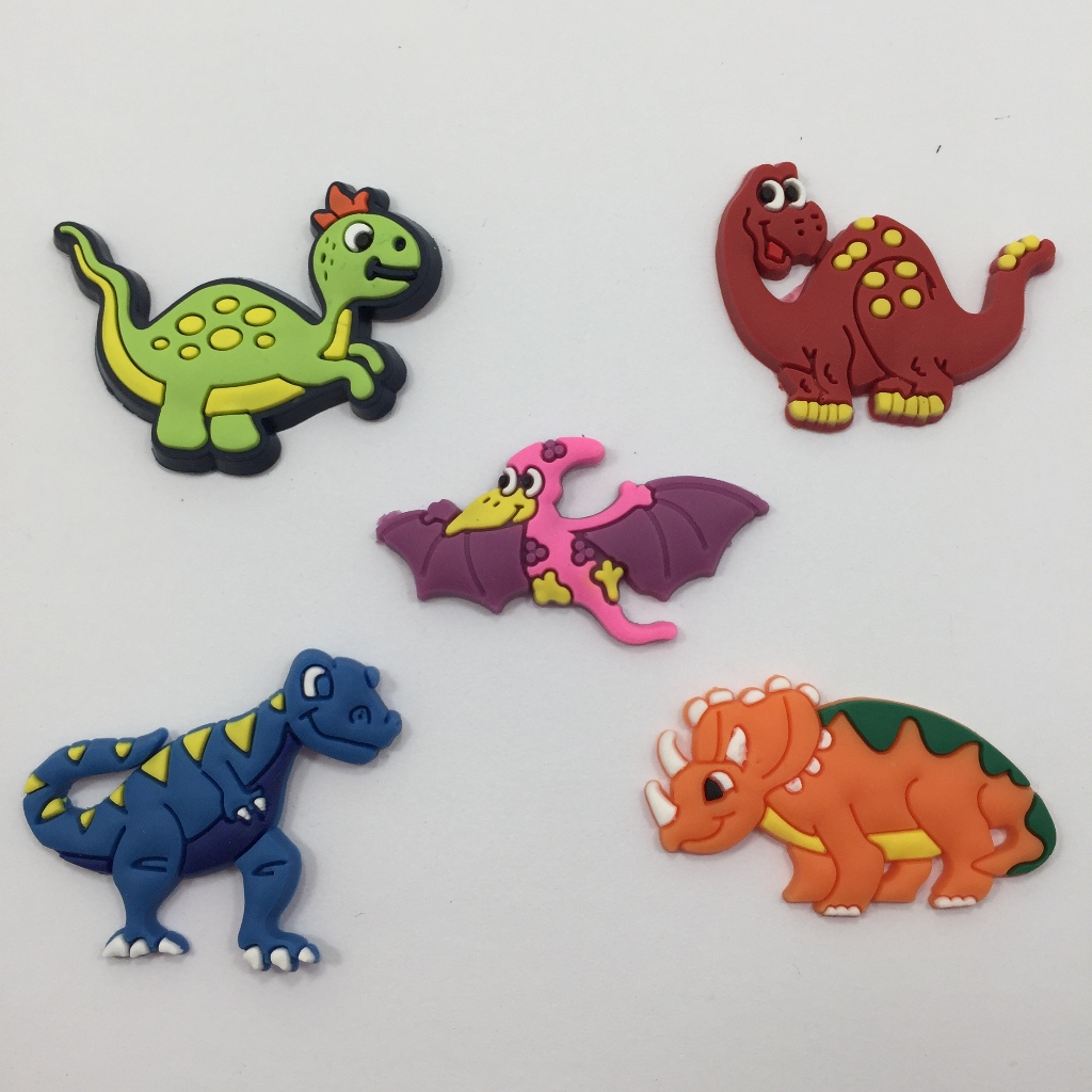 Aplique Emborrachado Dinossauro 5 unidades em Oferta na Shopee