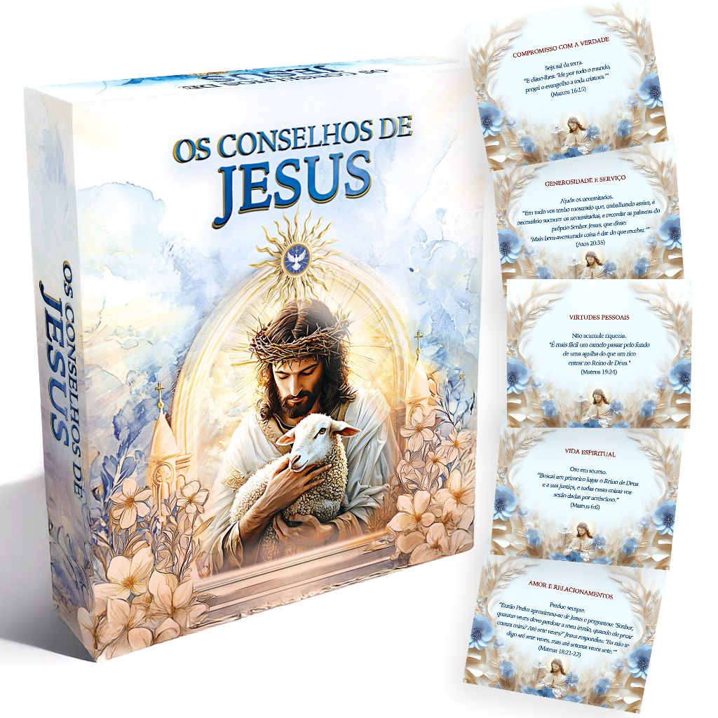 50 Cartas Mensagem Bíblica de Jesus Cristo Quaresma Santo Rosário Oração Conselhos Diários com NF em Oferta na Shopee