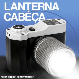 Lanterna De Cabeça Profissional Zoom Recarregavél C/ Sensor de Movimento - A066