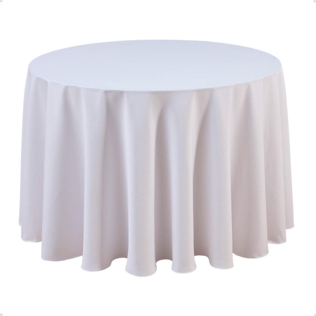 Toalha De Mesa Redonda 2,20m Diâmetro Oxford Festa Buffet Com Bainha Industrial