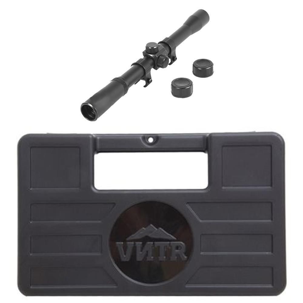 Case/Maleta Rígida para Pistola - VNTR + Luneta 4x20 em Oferta na Shopee