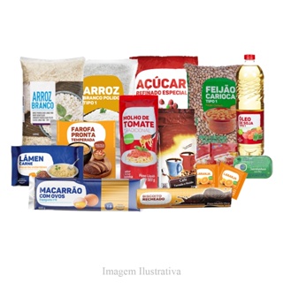 Cesta Básica Completa Alimentos Essenciais - 16 Itens em Oferta na Shopee