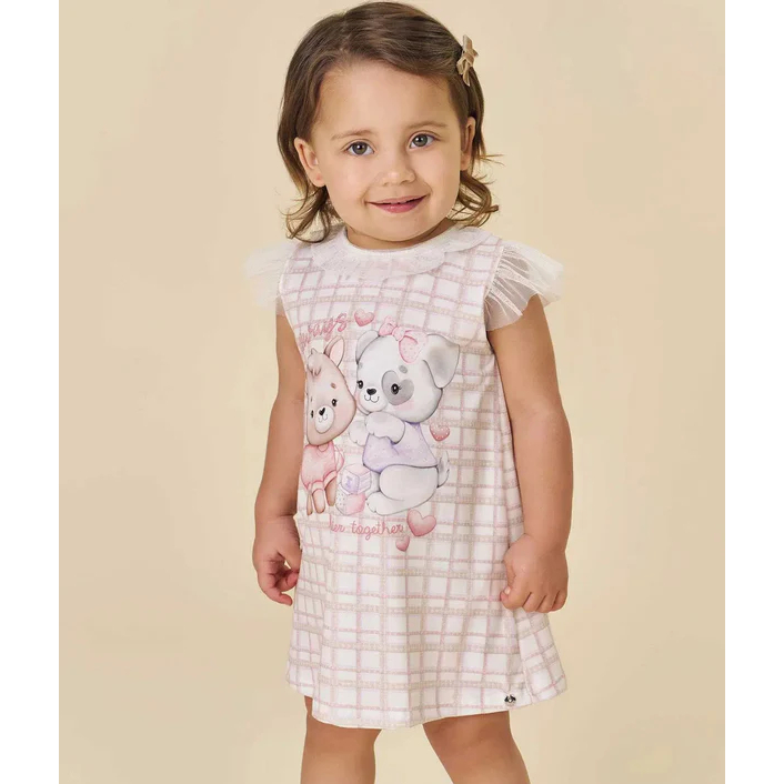 Vestido Infantil Bebê em Malha Fresh e Tule 81844 Infanti