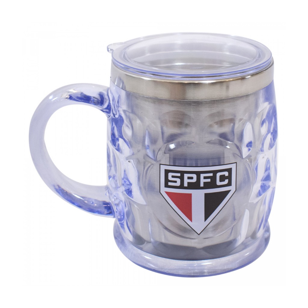 Caneca Térmica Com Tampa 500ml - SPFC São Paulo