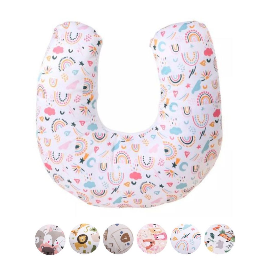 Almofada Amamentação para Amamentar Travesseiro com Zíper e Tecido Estampado Sublimado