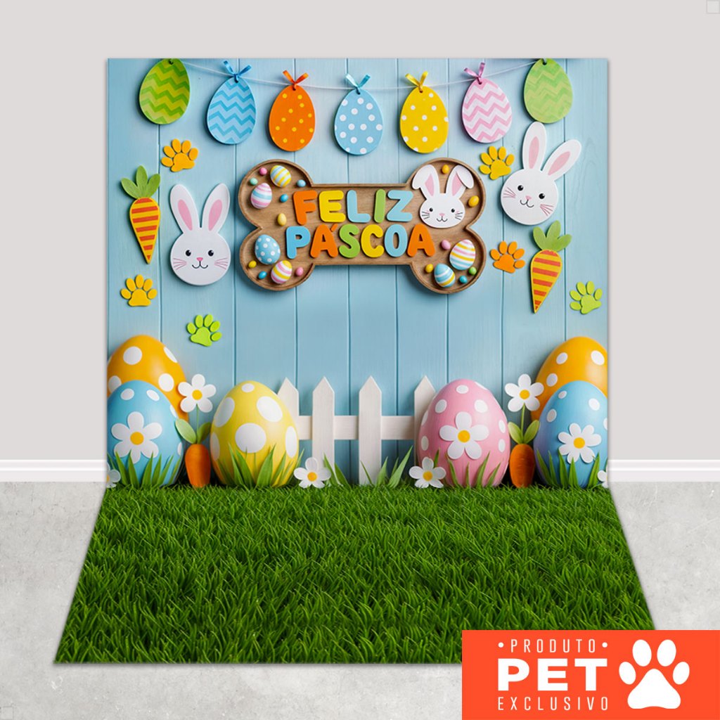 Fundo Fotográfico Pet Painel Páscoa Cenário Em Tecido Sublimado 120x170m - PET-149 em Oferta na Shopee