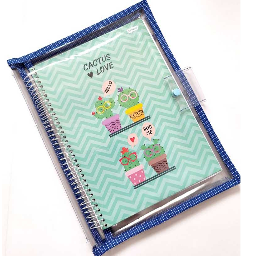 Case/Pasta Transparente - Modelo Botão (A5 e A4)